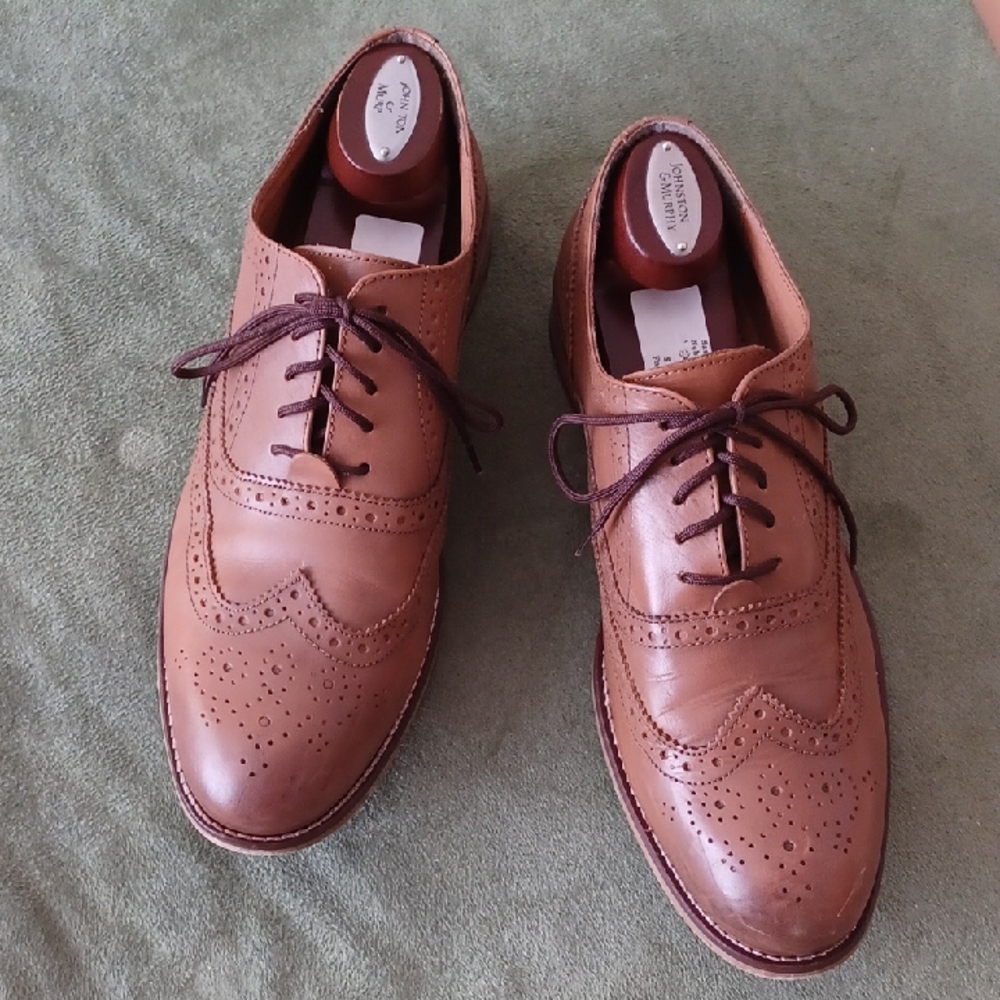 Stafford "Logan" Brown Leather Wingtip Oxfords Men's 10.5 Very Good Cond.